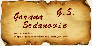 Gorana Srdanović vizit kartica